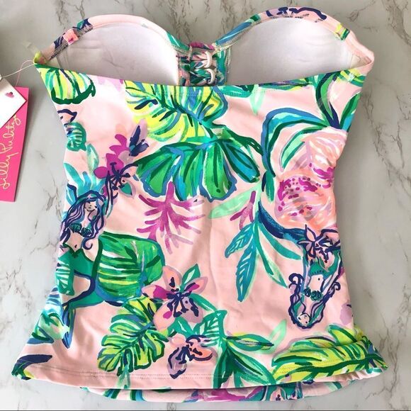 Lilly Pulitzer Lulo Tankini Top Mermaid Size 2 - Picture 6 of 7